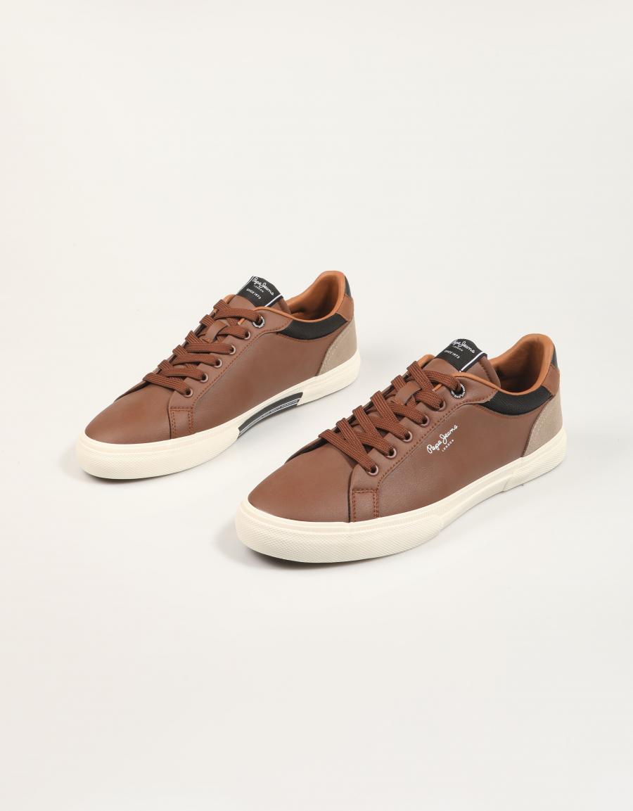 ZAPATILLAS PEPE JEANS KENTON COURT M PMS30839 en color Cuero