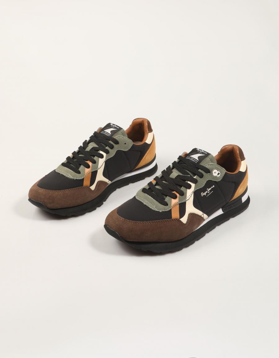 ZAPATILLAS PEPE JEANS BRIT PRINTS M PMS400002 en color Marron