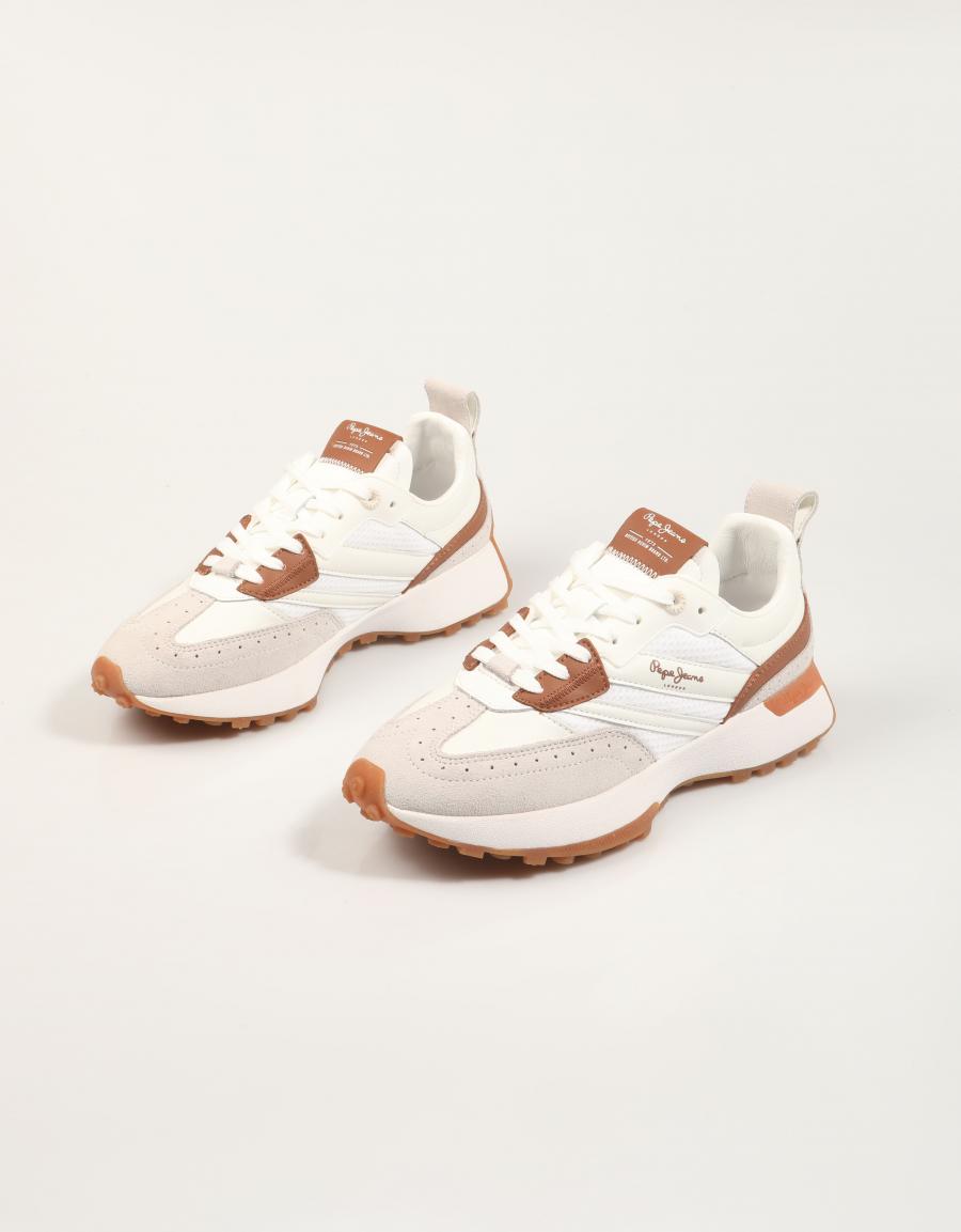 ZAPATILLAS PEPE JEANS LUCKY CLASS W PLS600017 en color Blanco