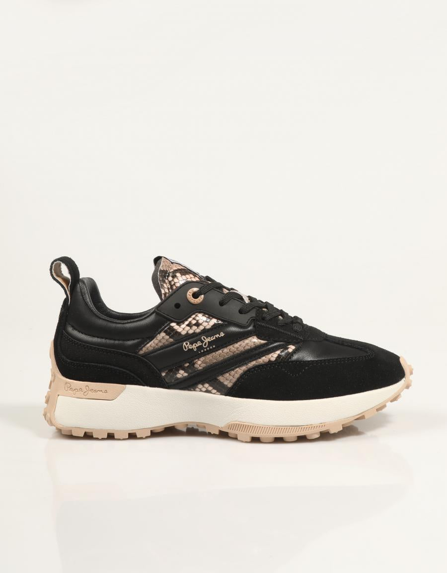 ZAPATILLAS PEPE JEANS LUCKY FENIX W PLS600019 en color Negro