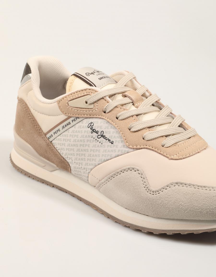 ZAPATILLAS PEPE JEANS LONDON LOGO W PLS400007 en color Beige