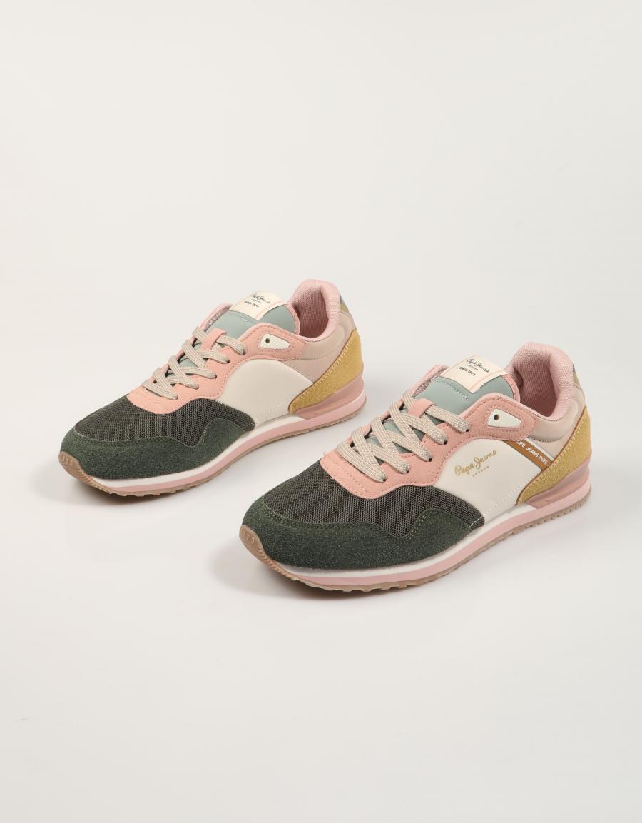 ZAPATILLAS PEPE JEANS LONDON BET G PGS400007 en color Kaki