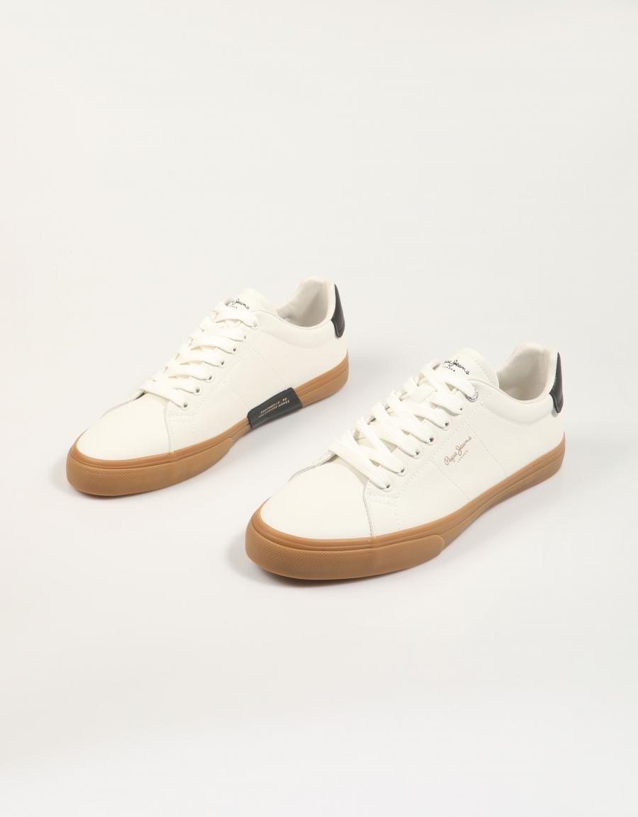 ZAPATILLAS PEPE JEANS KENTON BASE M en color Blanco