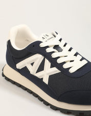 ZAPATILLAS ARMANI EXCHANGE SNEAKER DROP MICROSUEDE MESH en color Azul marino