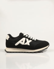 ZAPATILLAS ARMANI EXCHANGE SNEAKER DROP MICROSUEDE MESH en color Negro