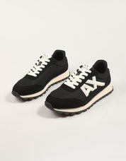 ZAPATILLAS ARMANI EXCHANGE SNEAKER DROP MICROSUEDE MESH en color Negro