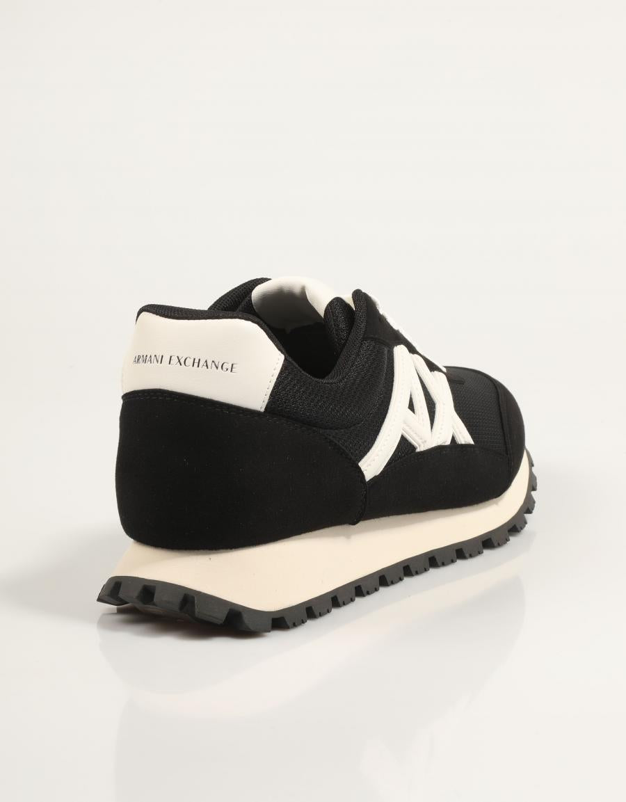 ZAPATILLAS ARMANI EXCHANGE SNEAKER DROP MICROSUEDE MESH en color Negro