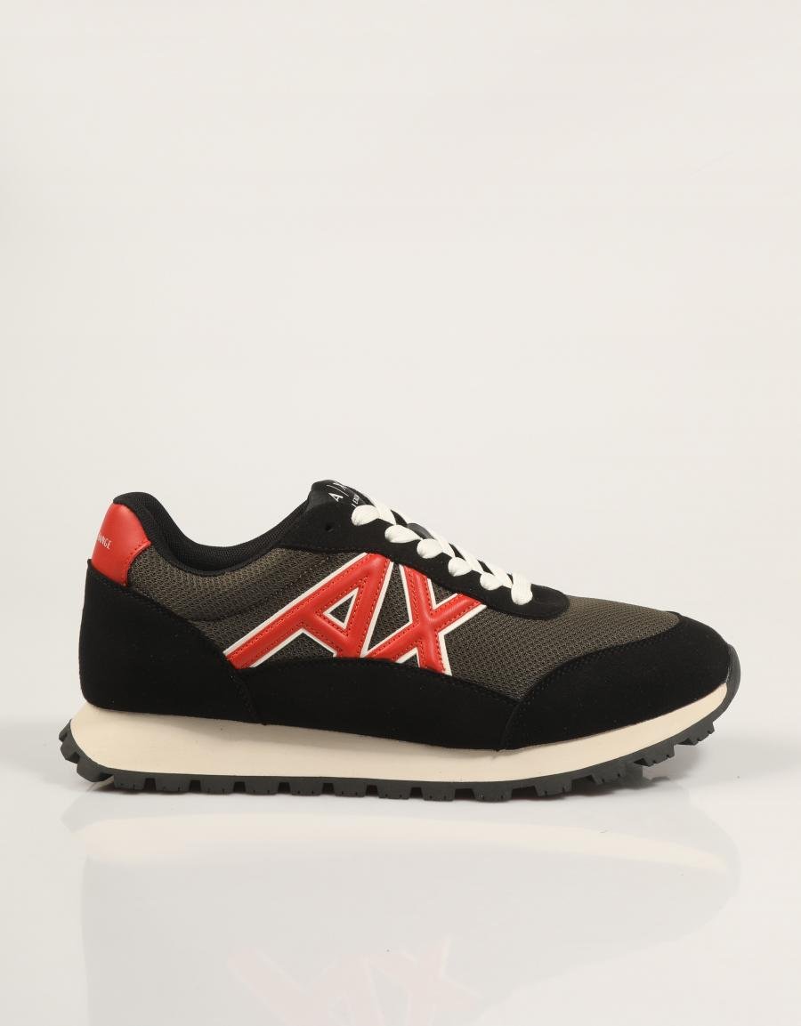 ZAPATILLAS ARMANI EXCHANGE SNEAKER DROP MICROSUEDE MESH en color Kaki