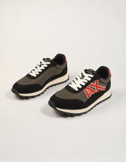 ZAPATILLAS ARMANI EXCHANGE SNEAKER DROP MICROSUEDE MESH en color Kaki