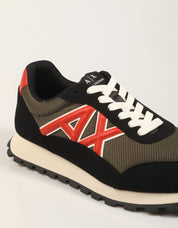 ZAPATILLAS ARMANI EXCHANGE SNEAKER DROP MICROSUEDE MESH en color Kaki