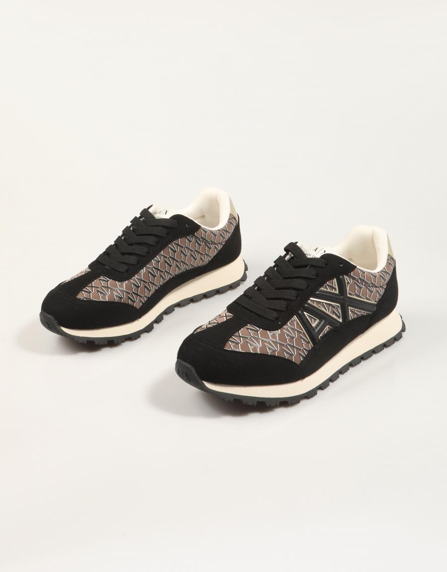 ZAPATILLAS ARMANI EXCHANGE SNEAKER DROP MICRO en color Negro