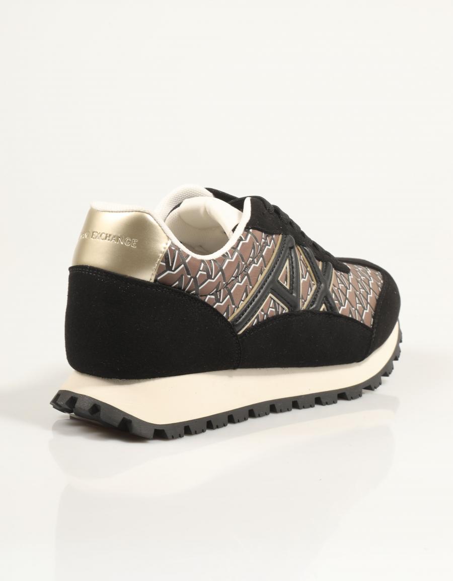 ZAPATILLAS ARMANI EXCHANGE SNEAKER DROP MICRO en color Negro