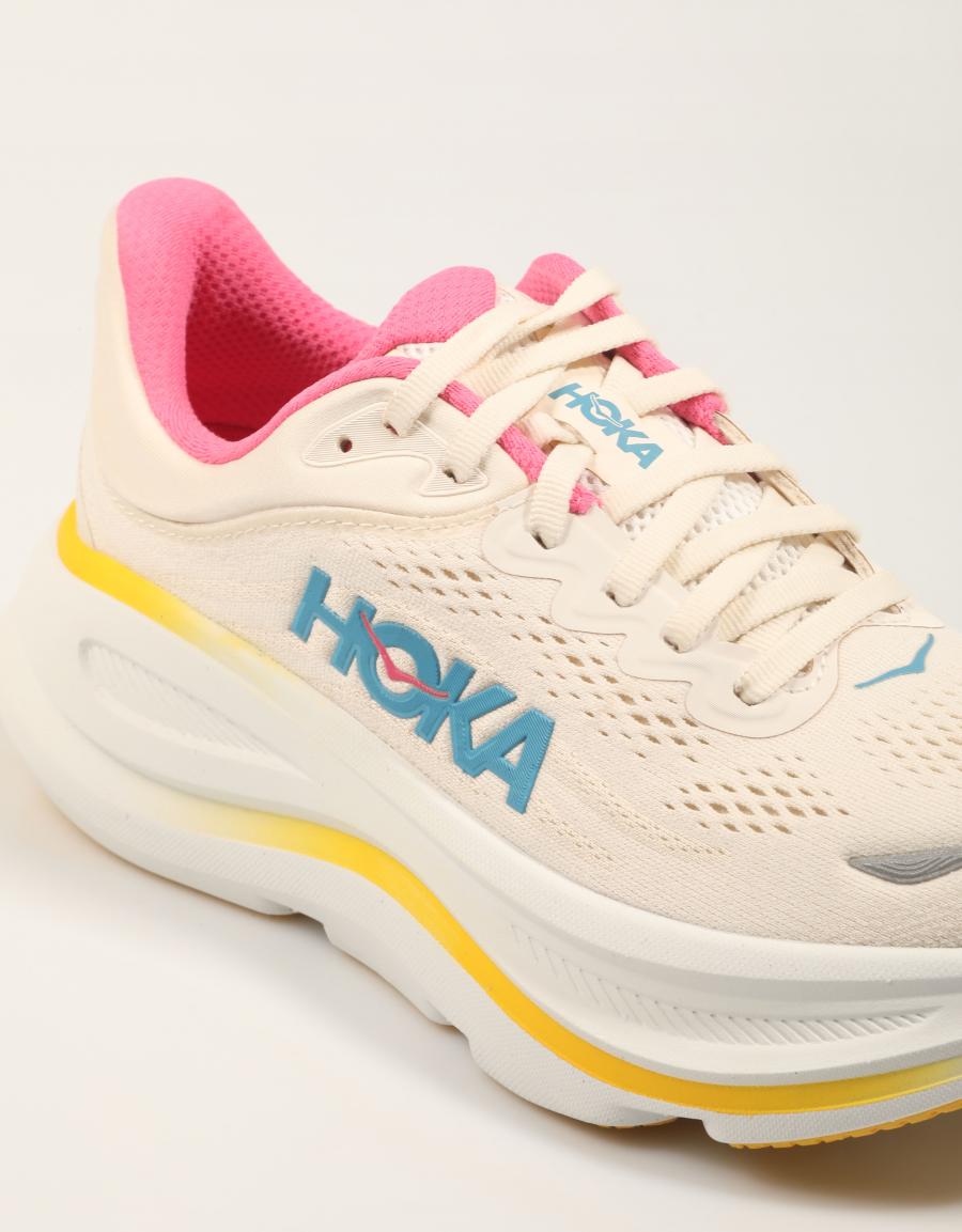 ZAPATILLAS HOKA BONDI 9 WOMAN en color Beige
