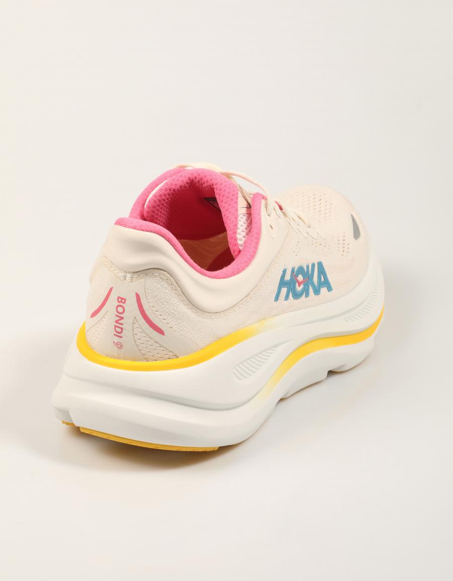 ZAPATILLAS HOKA BONDI 9 WOMAN en color Beige