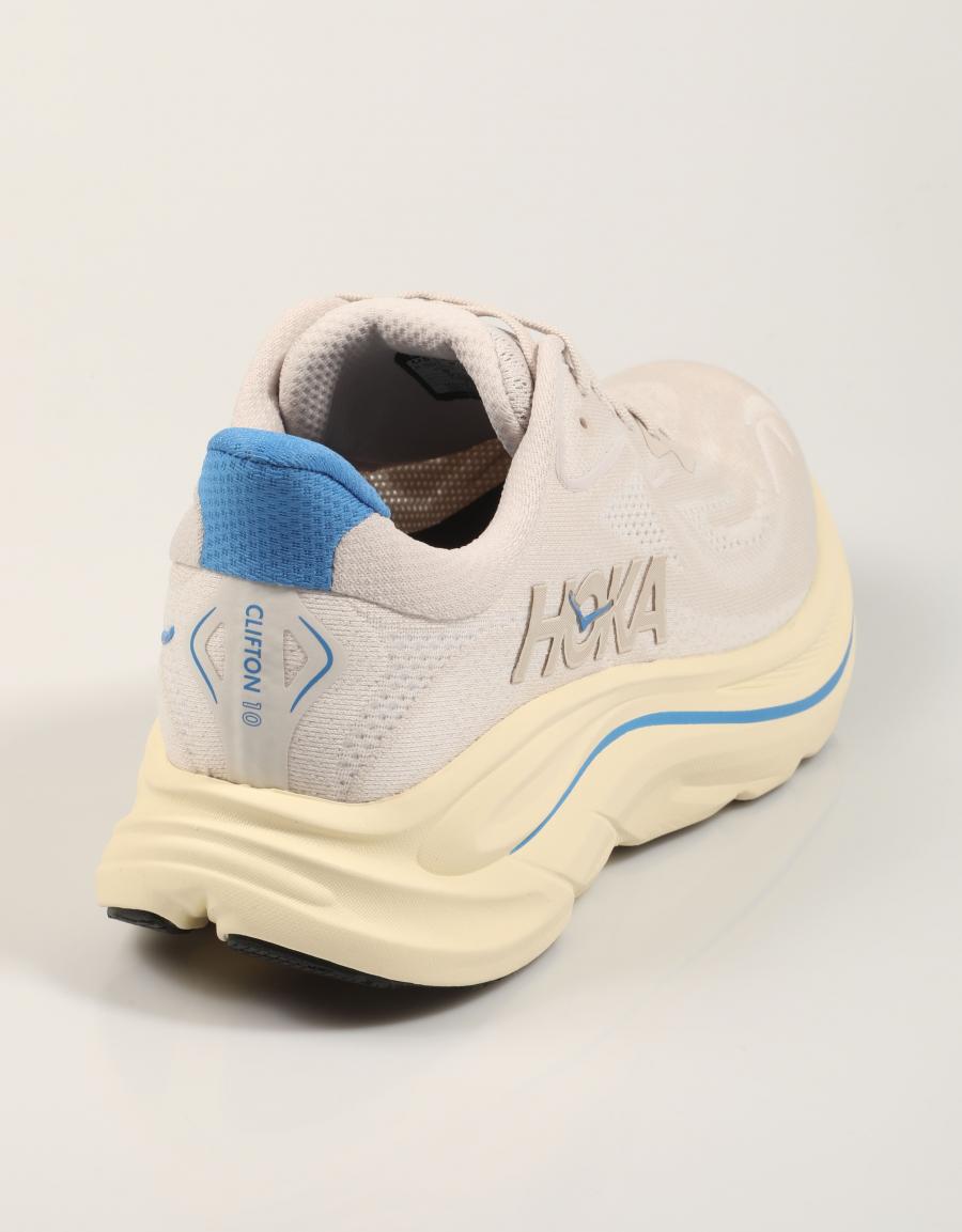 ZAPATILLAS HOKA CLIFTON 10 en color Beige