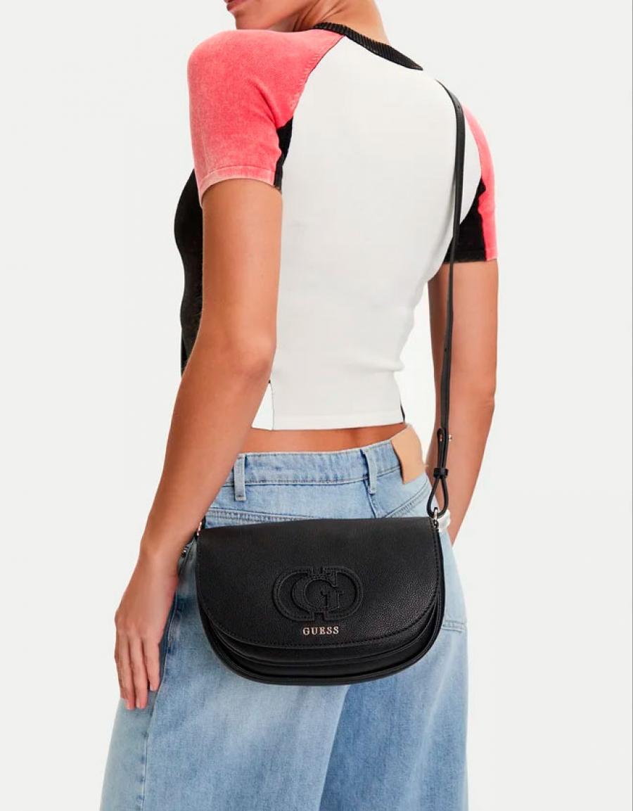 BOLSO GUESS BAGS CALEBRA CONVERTIBLE HWBG95 36210 en color Negro