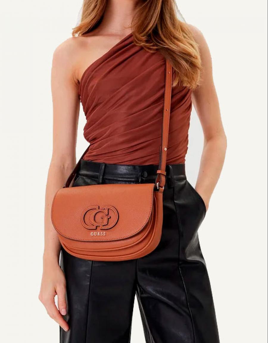 BOLSO GUESS BAGS CALEBRA CONVERTIBLE HWBG95 36210 en color Cuero