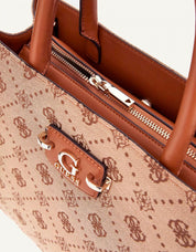 BOLSO GUESS BAGS NEDA 2 COMP en color Cuero