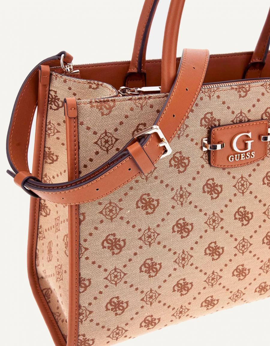 BOLSO GUESS BAGS NEDA 2 COMP en color Cuero