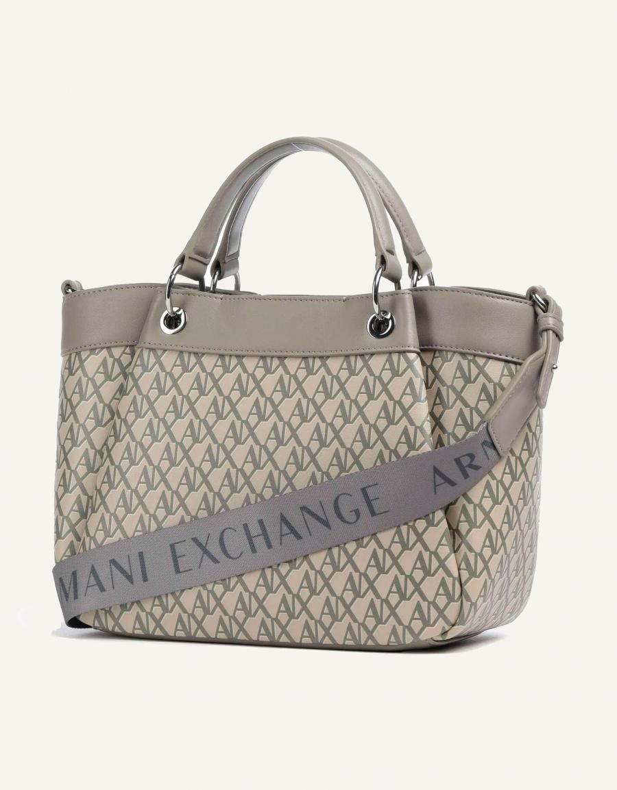 BOLSOS ARMANI BAGS WAVE MONOGRAM SHOPPING XW000393 en color Beige