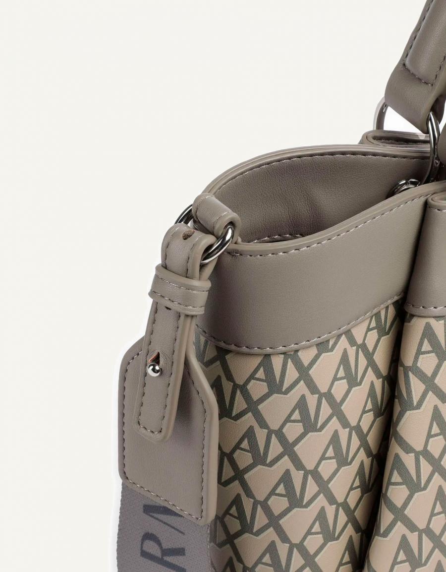 BOLSOS ARMANI BAGS WAVE MONOGRAM SHOPPING XW000393 en color Beige