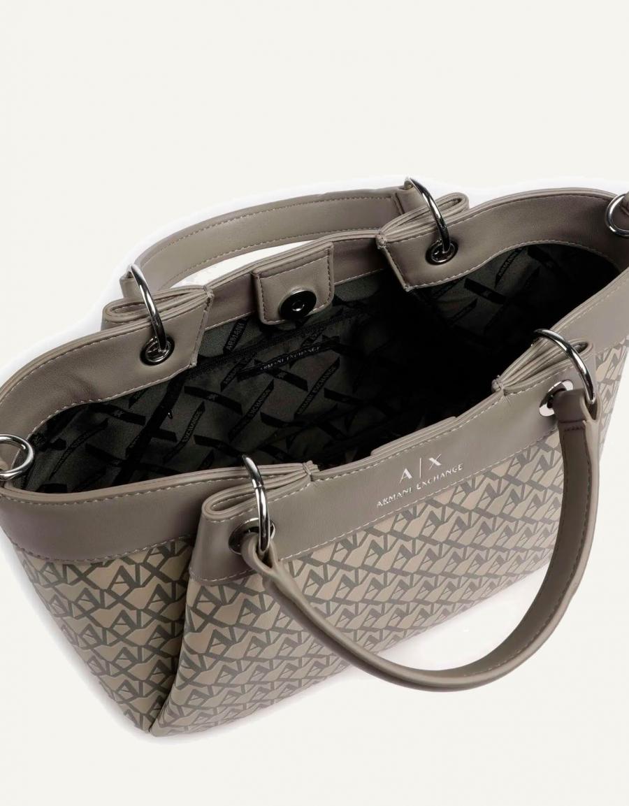 BOLSOS ARMANI BAGS WAVE MONOGRAM SHOPPING XW000393 en color Beige