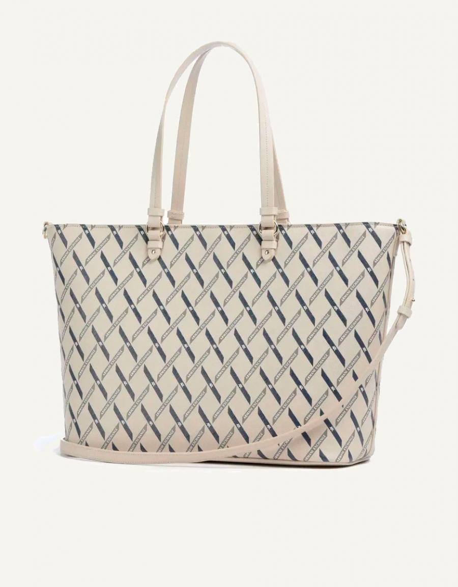 BOLSO ARMANI BAGS GYNGER LOGO SHOPPING M XW000926 en color Beige