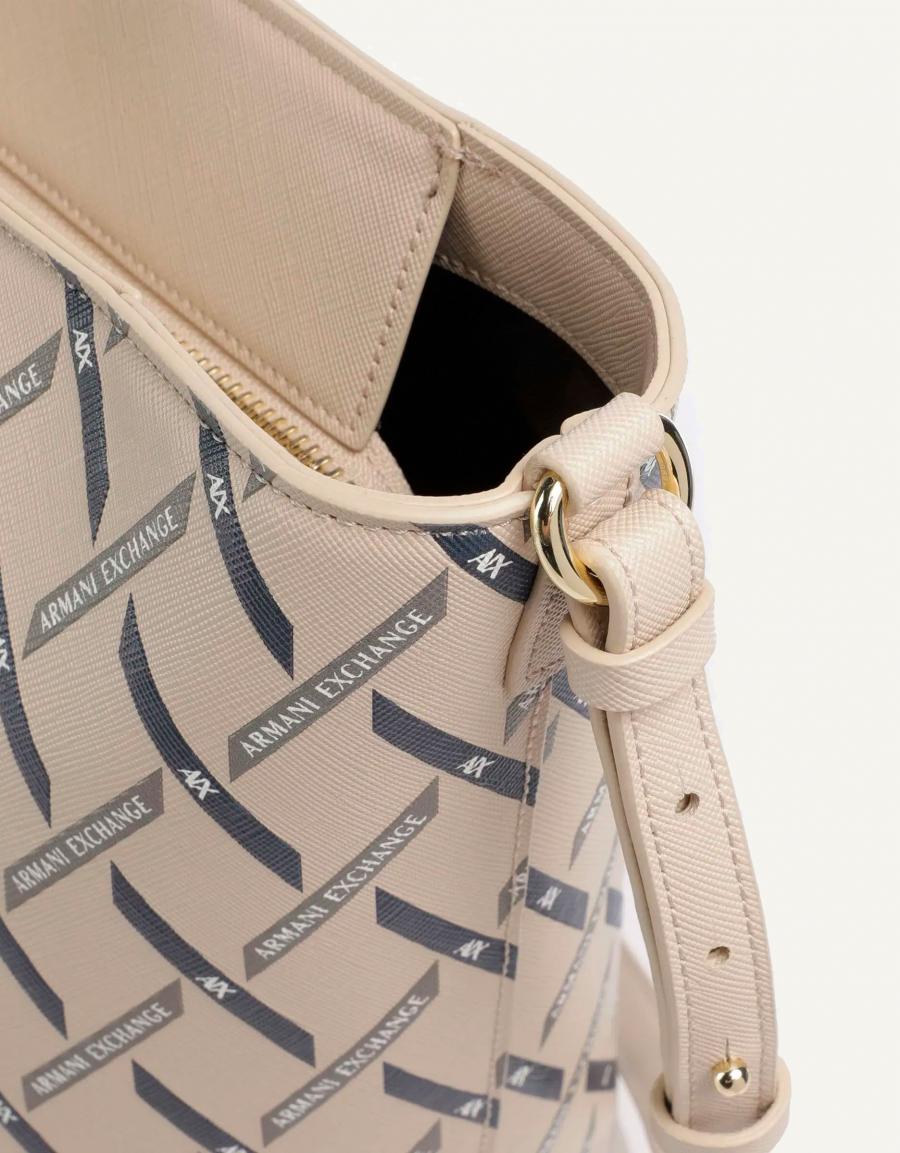 BOLSO ARMANI BAGS GYNGER LOGO SHOPPING M XW000926 en color Beige