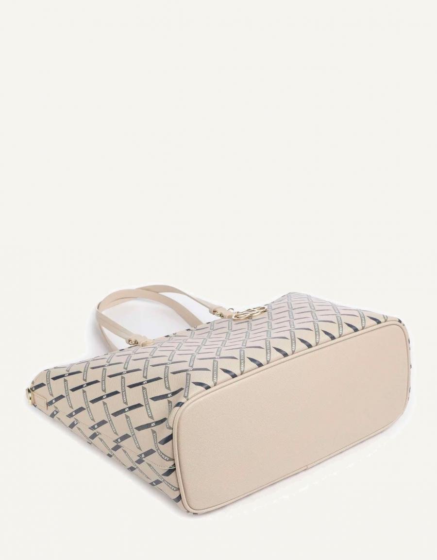 BOLSO ARMANI BAGS GYNGER LOGO SHOPPING M XW000926 en color Beige