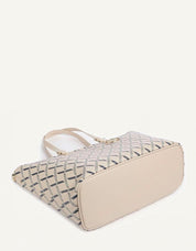 BOLSO ARMANI BAGS GYNGER LOGO SHOPPING M XW000926 en color Beige
