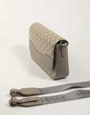 BOLSO ARMANI BAGS WAVE MONOGRAM XW001596 en color Beige