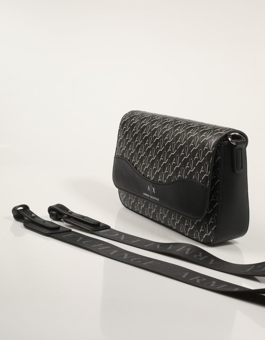 BOLSO ARMANI BAGS WAVE MONOGRAM XW001596 en color Negro