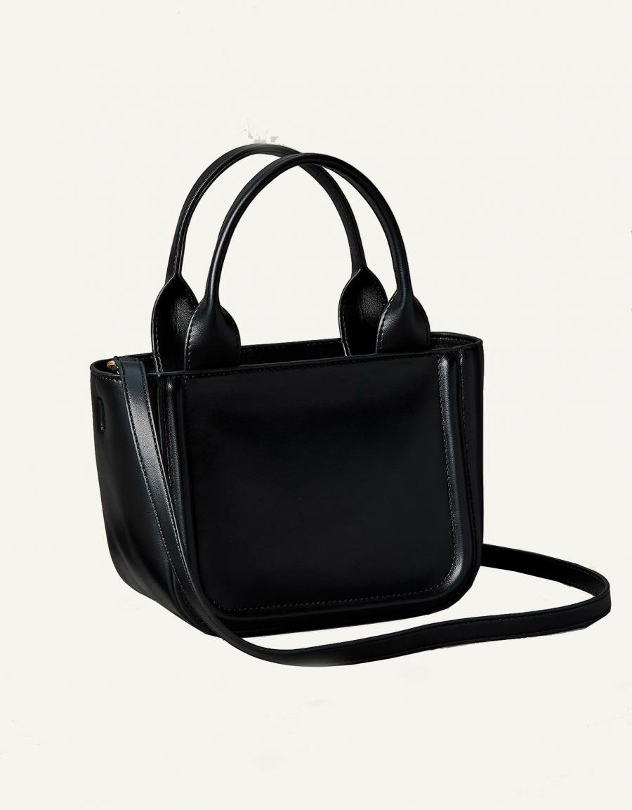 BOLSO CALVIN KLEIN RAISED CK SMALL TOTE WITH STRAP en color Negro