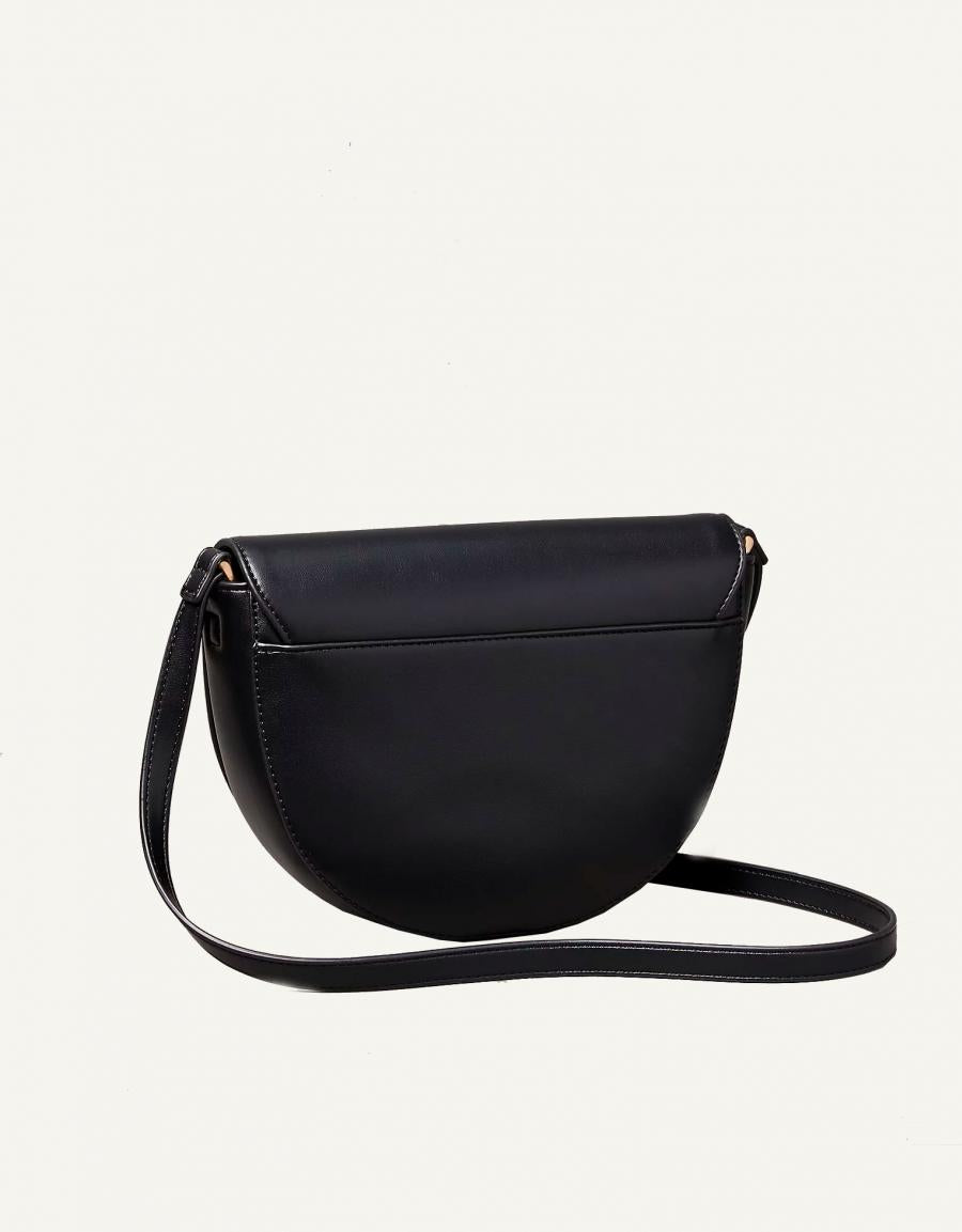 BOLSO CALVIN KLEIN RAISED CK SADDLE CROSSBODY en color Negro