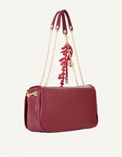 BOLSO VALENTINO WINTER RE PATTINA VBS9I009 en color Burdeos