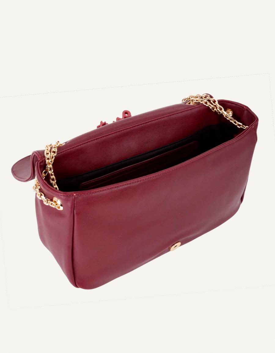 BOLSO VALENTINO WINTER RE PATTINA VBS9I009 en color Burdeos