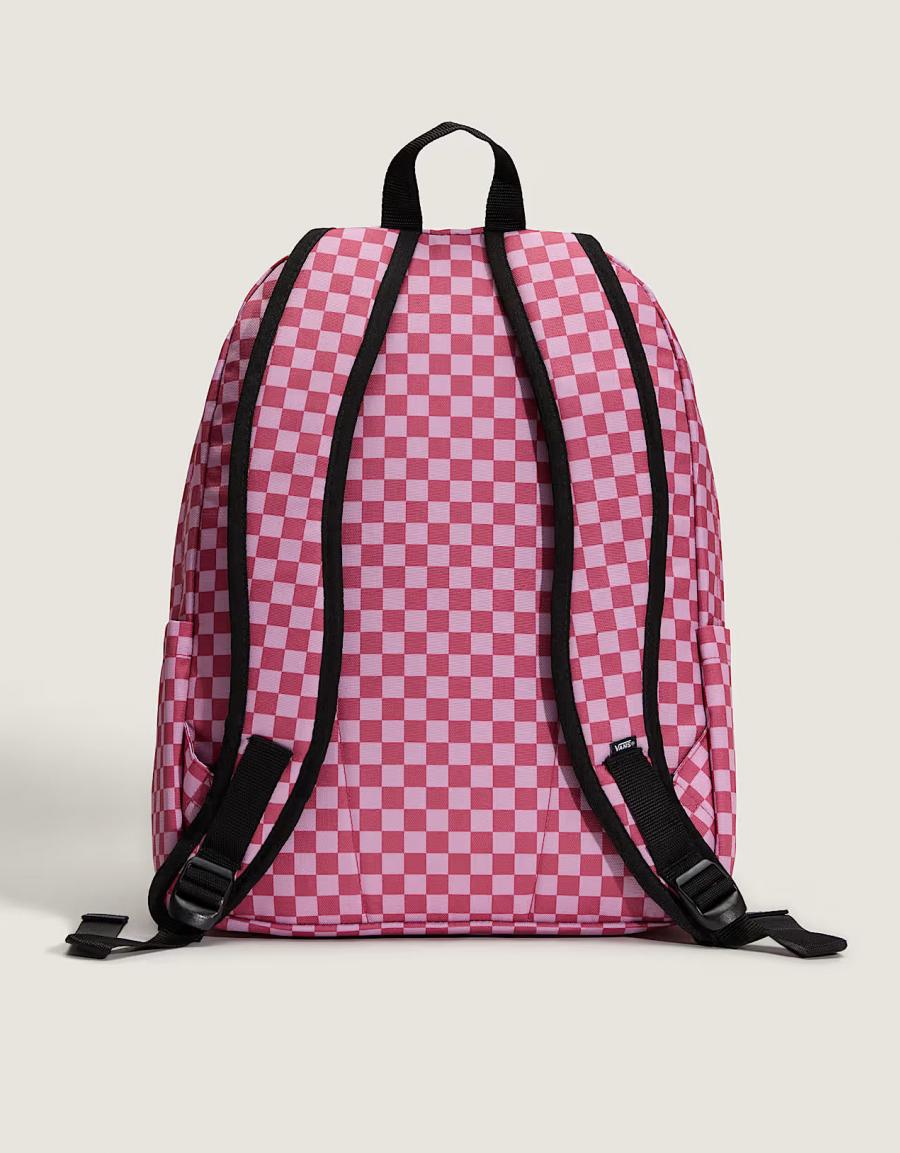 MOCHILA VANS OLD SKOOL CHECK BACKPACK en color Rosa