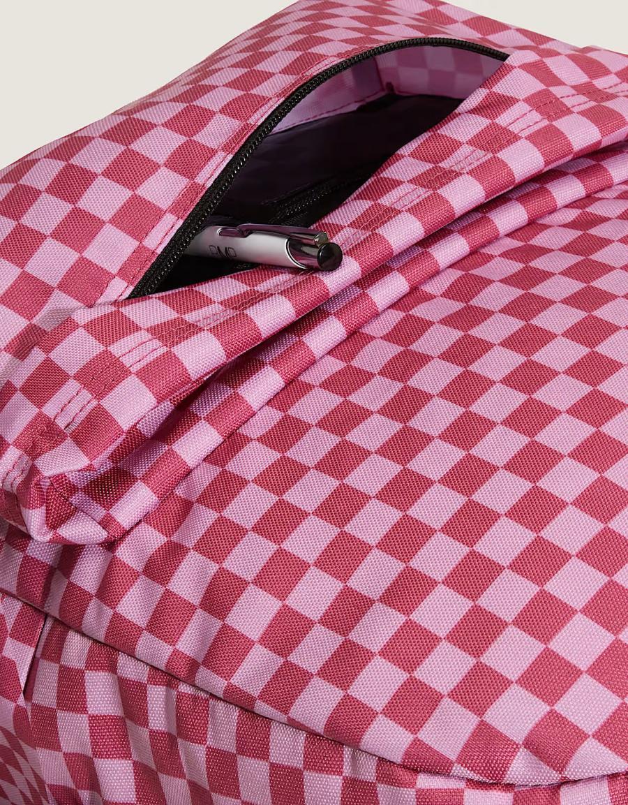 MOCHILA VANS OLD SKOOL CHECK BACKPACK en color Rosa