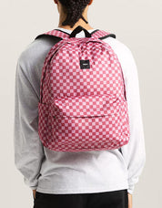 MOCHILA VANS OLD SKOOL CHECK BACKPACK en color Rosa