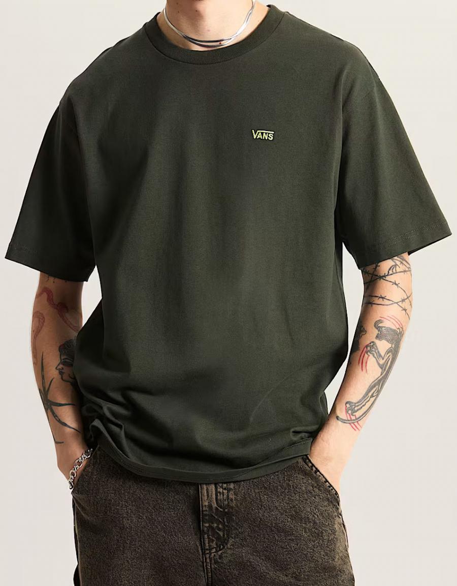 CAMISETA VANS LEFT CHEST II LOOSE SS en color Kaki