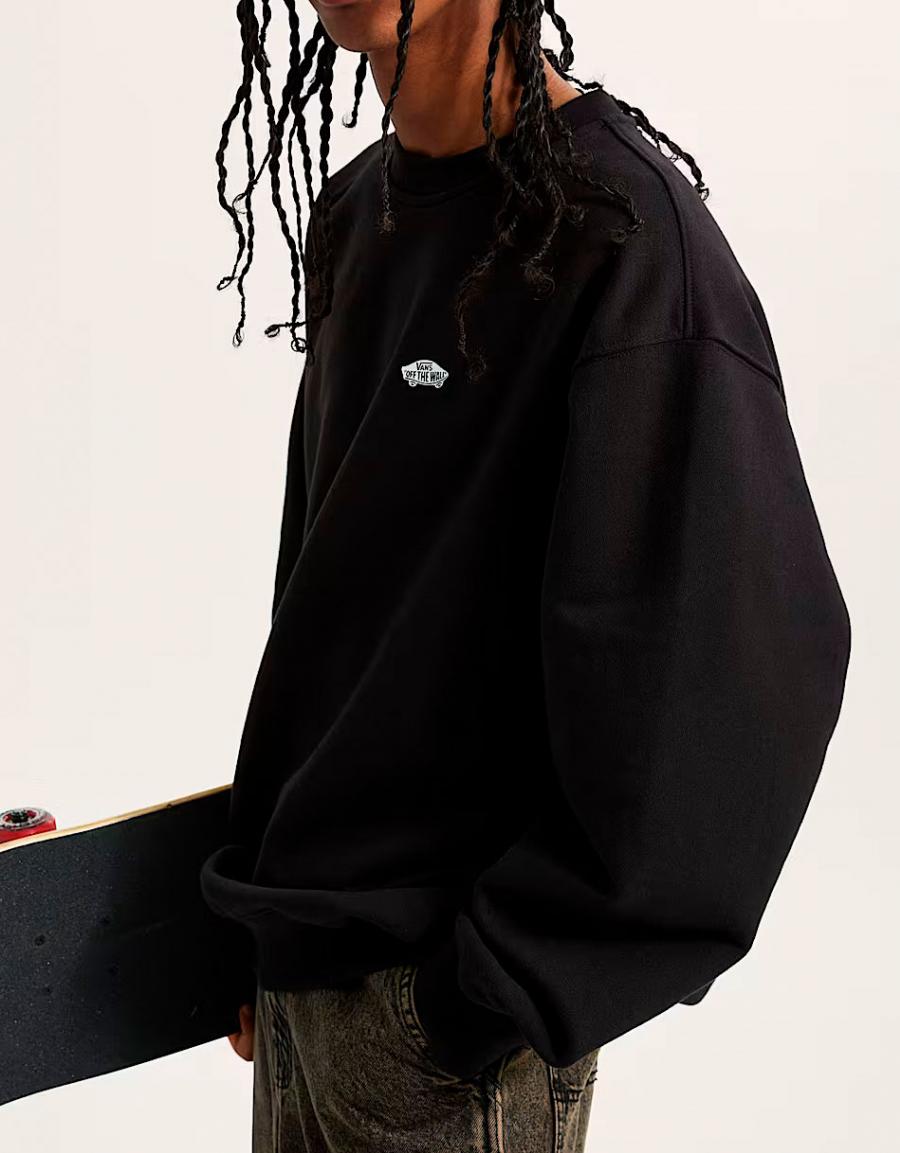 SUDADERA VANS STYLE 76 LOOSE FT CREW en color Negro