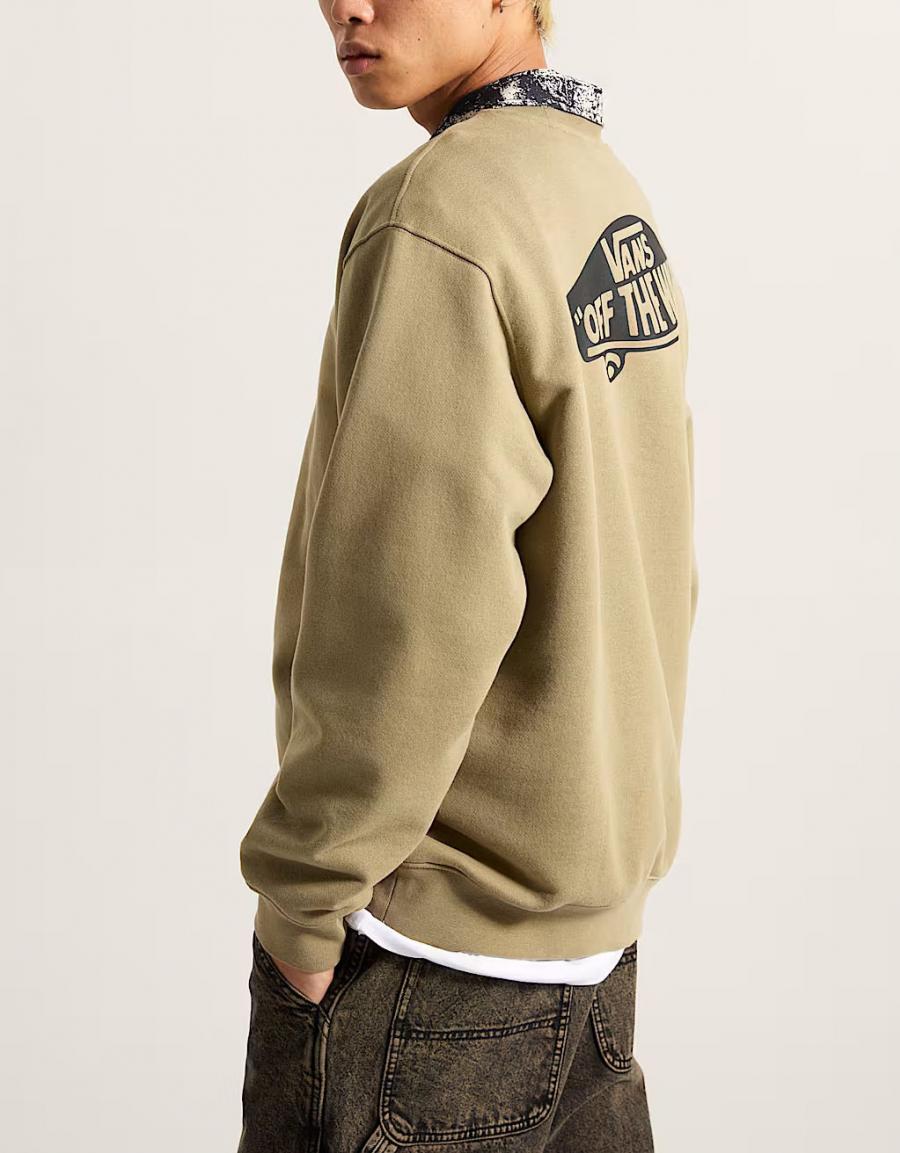 SUDADERA VANS STYLE 76 LOOSE FT CREW en color Kaki