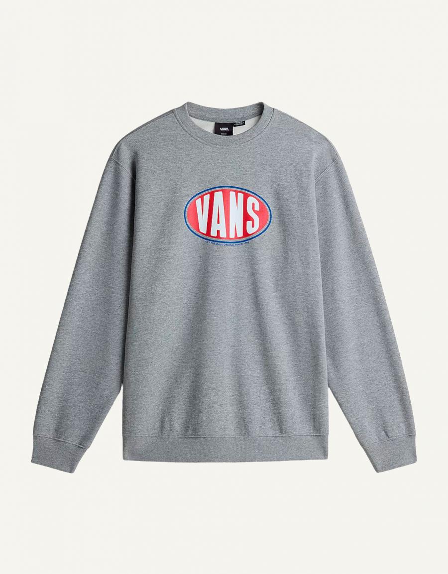 SUDADERA VANS SPRAY ON LOOSE CREW en color Gris
