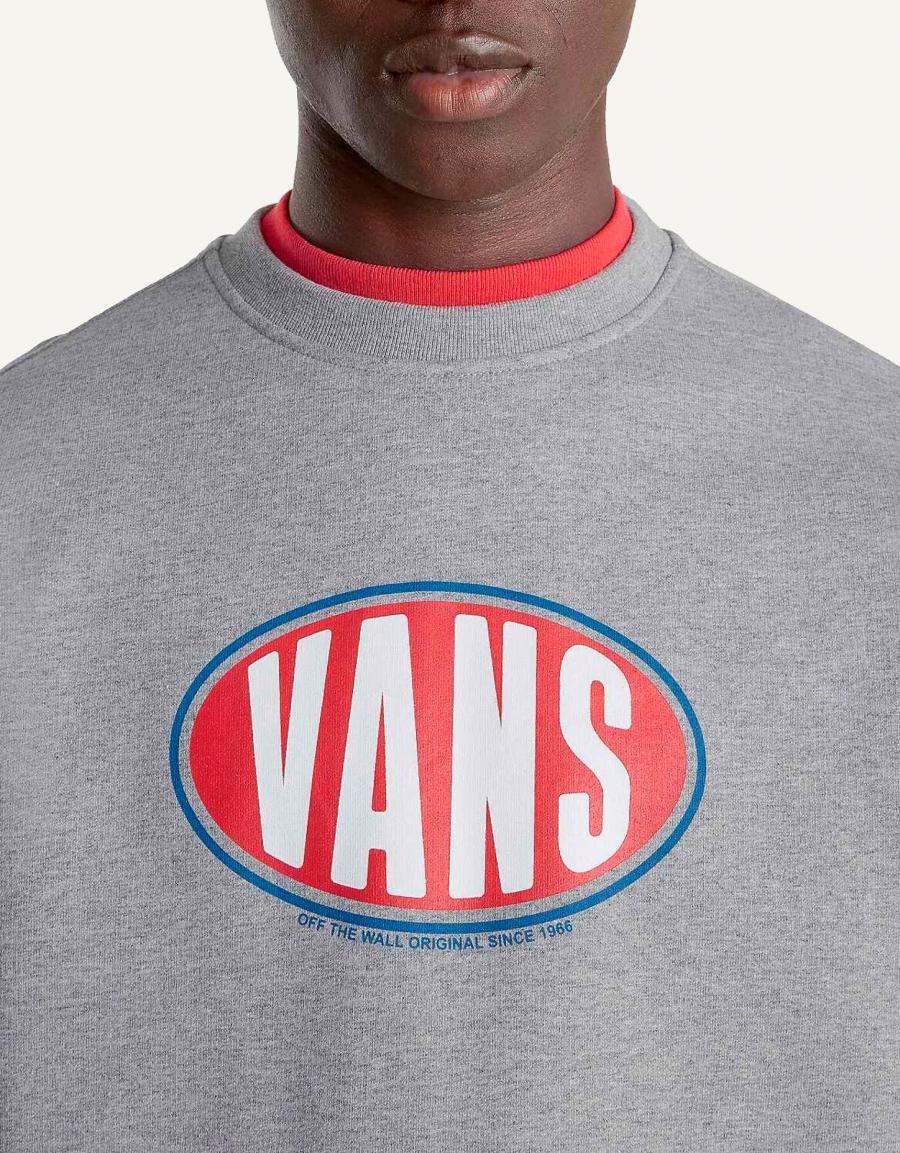 SUDADERA VANS SPRAY ON LOOSE CREW en color Gris