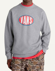 SUDADERA VANS SPRAY ON LOOSE CREW en color Gris