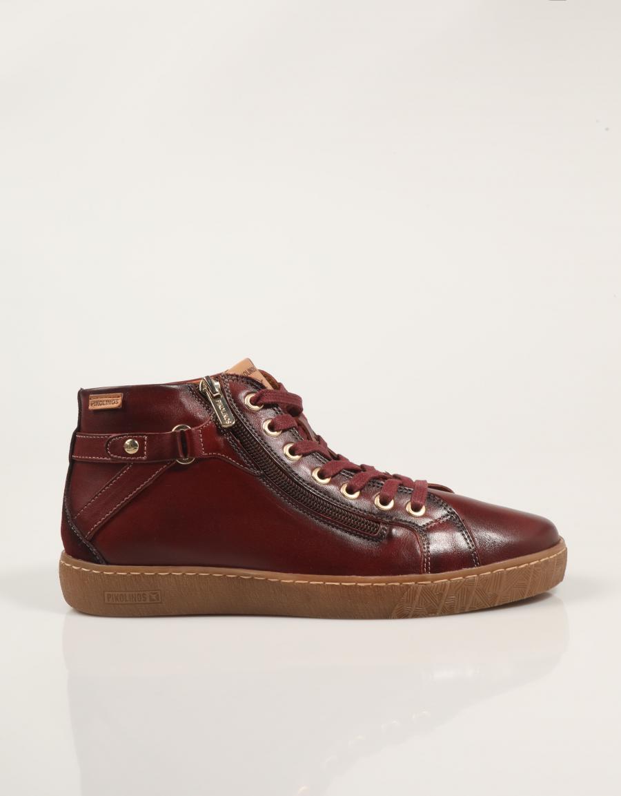 BOTINES PIKOLINOS LANZAROTE W7B-8868C1 en color Burdeos