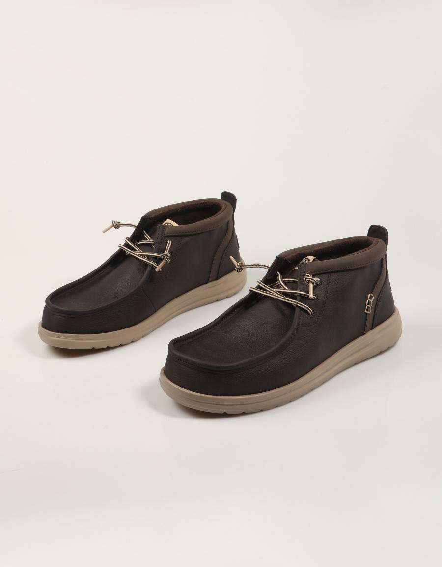 ZAPATOS DUDE WALLY MID GRIP R en color Marron