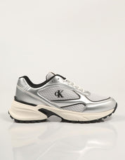 ZAPATILLAS CALVIN KLEIN HIKE RUNNER LACEUP MESH MIX MET en color Plata