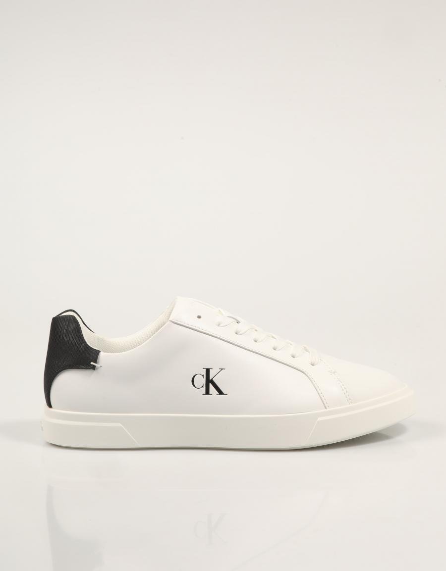 ZAPATILLAS CALVIN KLEIN LOW PRO CUP LACEUP LTH MOIRE en color Blanco