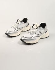 ZAPATILLAS CALVIN KLEIN HIKE RUNNER LACEUP MESH MIX MET en color Blanco
